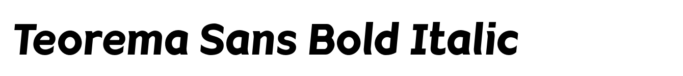 Teorema Sans Bold Italic